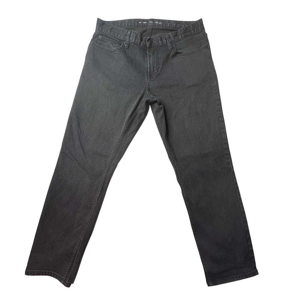 Old Navy Jeans Mens 34x30 (35x27) Athletic Taper Black Built-In Flex Denim